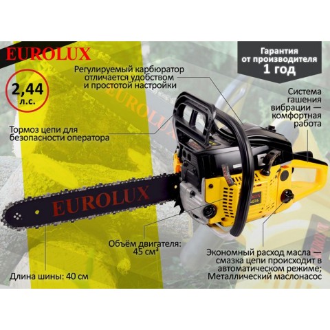 Бензопила Eurolux GS-4516