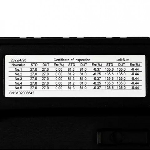Динамометрический ключ электронный под сменные насадки 9x12, 6.8-135 Н∙м, с адаптером под 1/2"