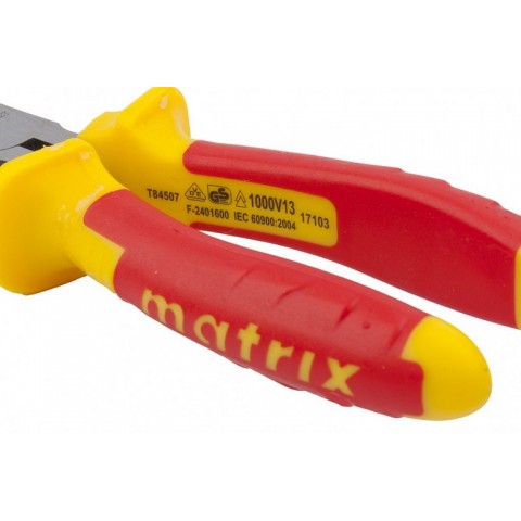 Длинногубцы прямые Insulated, 200 мм, двухкомпонентные рукоятки Matrix Professional