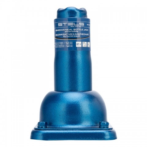 Домкрат механический бутылочный, 2 т, h подъема 210–390 мм, 2 части (домкрат, ручка) Stels