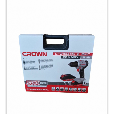Дрель-шуруповерт аккумуляторный бесщеточный CROWN CT21104XS-2BMC