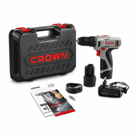 Дрель-шуруповерт аккумуляторный CROWN CT21053LH-2BMC