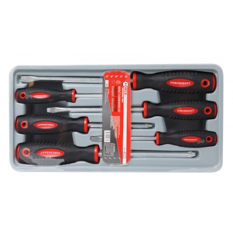 Набор отверток магнитных "Profi" S2, 6 предметов(PH:1x75, 2x100, 3x150мм; SL 5.5х100, 6.5х150, 8х175 28198 FK-2068