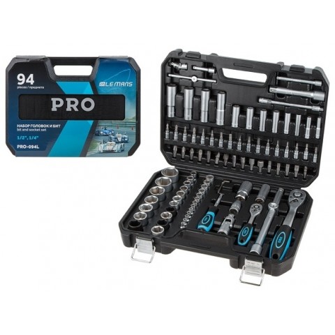 Набор головок и бит 94пр. 1/4",1/2" PRO STARTUL LE MANS (PRO-094L) (6 граней) ЦВ-1442536540 PRO-094L