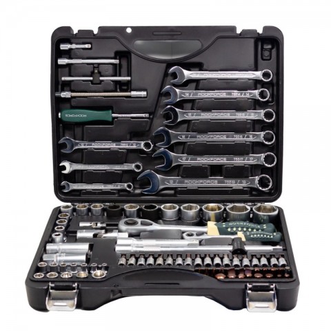 Набор инструментов 82+6 предметов 1/4"1/2"(6гр.)+(головка-бита 1/4" T40; биты 5/16": М8,10,12,14;гол 26257 RF-4821-5 PREMIUM