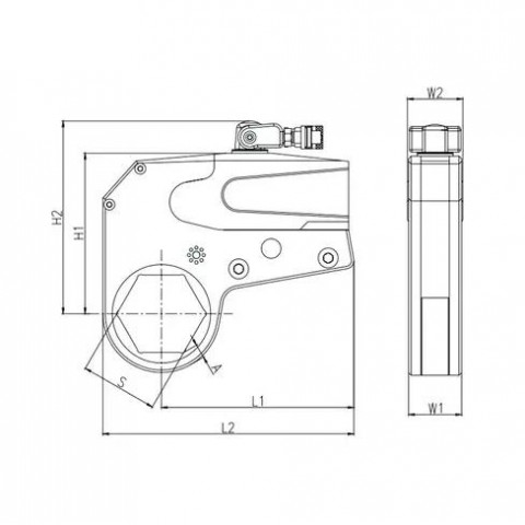 Гайковёрт гидравлический кассетный; 41 мм; 233-2326 Нм
