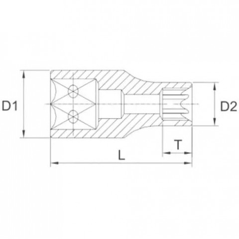 Головка торцевая 1/4" E5