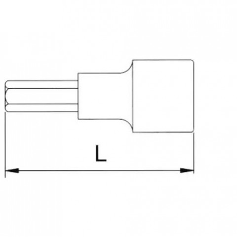 Головка торцевая с шестигранной вставкой 1/2" 3/4" L=55 мм
