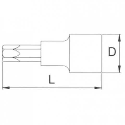 Головка торцевая с вставкой torx 1/4" T25