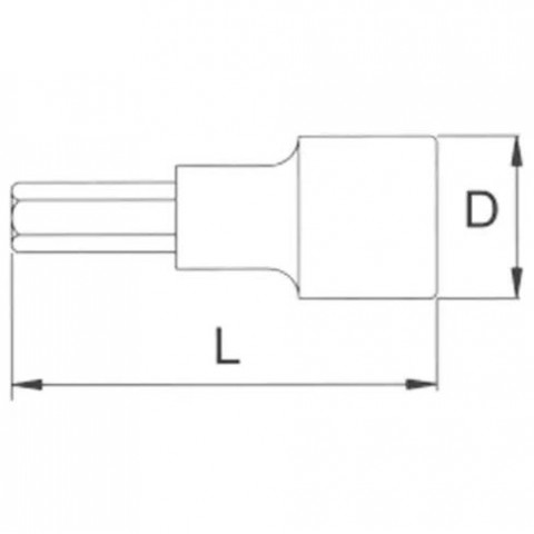 Головка торцевая с шестигранной вставкой 1/4" 5 мм
