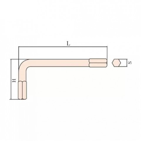 Ключ шестигранный искробезопасный 1/4"