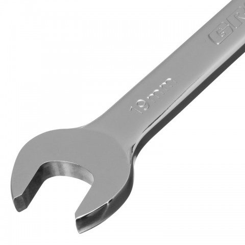 Набор ключей комбинированных с трещоткой, 8-19 мм, 7 шт, шарнирные, CrV Gross