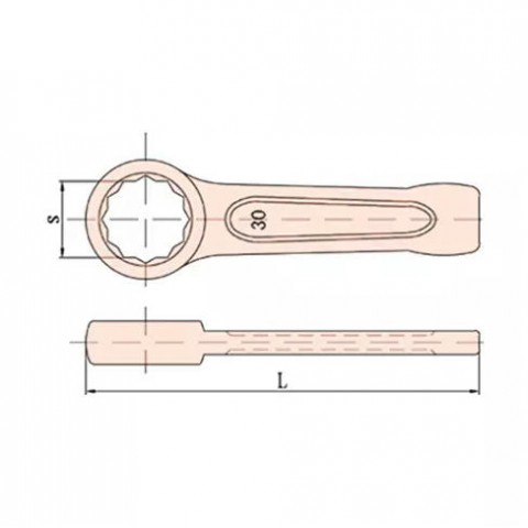 Ключ накидной ударный искробезопасный 3/4"