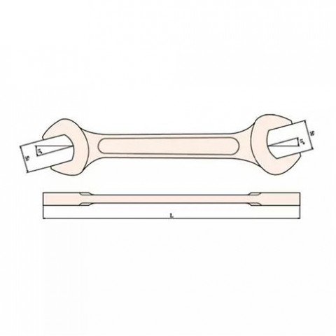 Ключ рожковый искробезопасный 21x26 мм