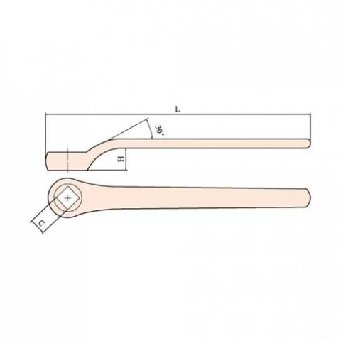 Ключ вентильный 4гр. искробезопасный 10 мм