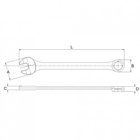 Ключ комбинированный дюймовый 1-1/8"