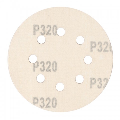 Круг абразивный на ворсовой подложке под "липучку", перфорированный, P 320, 125 мм, 5 шт Сибртех