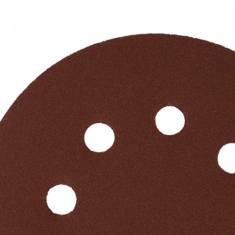 Круг абразивный на ворсовой подложке под "липучку", перфорированный, P 180, 125 мм, 5 шт Сибртех