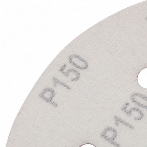 Круг абразивный на ворсовой подложке под "липучку", перфорированный, P 150, 150 мм, 5 шт Matrix