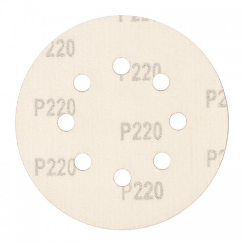 Круг абразивный на ворсовой подложке под "липучку", перфорированный, P 220, 125 мм, 5 шт Сибртех