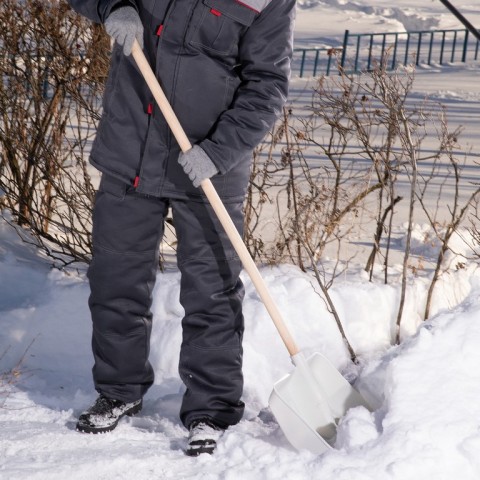 Лопата для уборки снега пластиковая, белая, 420 х 425 мм, без черенка, Россия, Сибртех