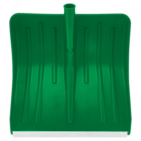 Лопата для уборки снега пластиковая, зеленая, 420 х 425 мм, без черенка, Россия, Сибртех