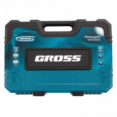 Набор инструментов, 1/4", 1/2", CrV, 120 зубьев, 82 предмета Gross