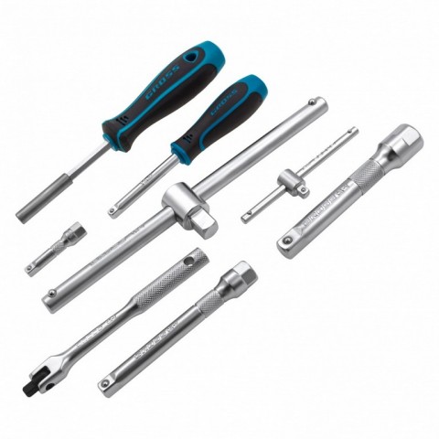 Набор инструментов, 1/2", 3/8", 1/4", CrV, 120 зубьев, 216 предметов Gross