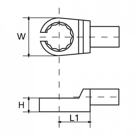 Насадка для динамометрического ключа разрезная 12гр. 14 мм