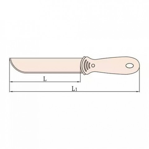 Нож искробезопасный 137 мм с пластиковой ручкой