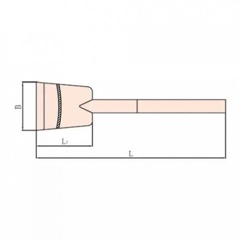 Скребок-лопатка для внутренних дуговых поверхностей искробезопасный 50х120 мм