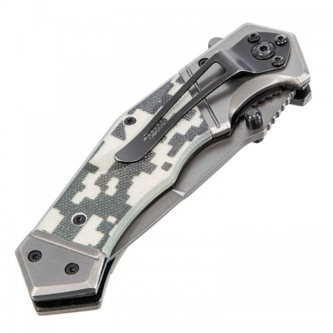 Нож складной, многоцелевой, системы Liner-Lock, с накладкой G10 на эргономичной рукоятке Denzel