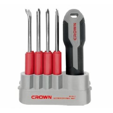Набор отверток со сменной головкой «восемь в одном» CROWN CPHDK-AXA4
