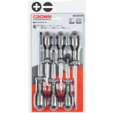 Отвертка шлицевая/отвертка крестообразная CROWN CPHDS-AX06