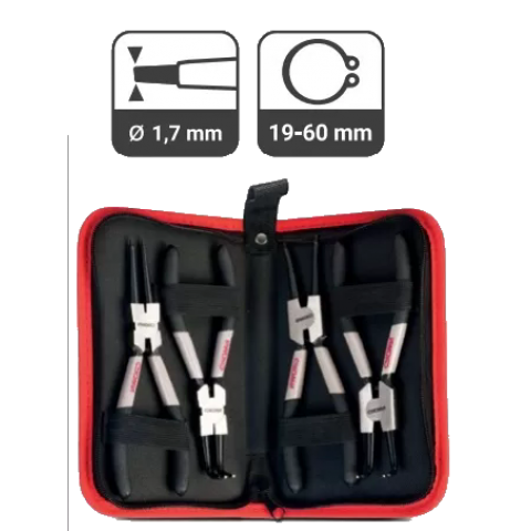 Набор щипцов для стопорных колец (холщевый мешок) 7“ CROWN CPHPL-CPXC4