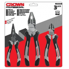 Набор из плоскогубцев, кусачек и пассатижей (3шт.) CROWN CPHPL-XB3