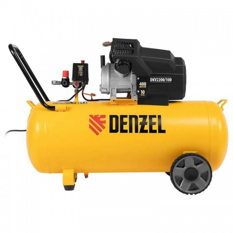 Воздушный компрессор Denzel DKV2200/100 Х-PRO 2.2 кВт 400 л/мин 100л 58079