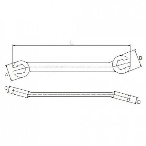 Ключ разрезной 3/4" x 7/8"