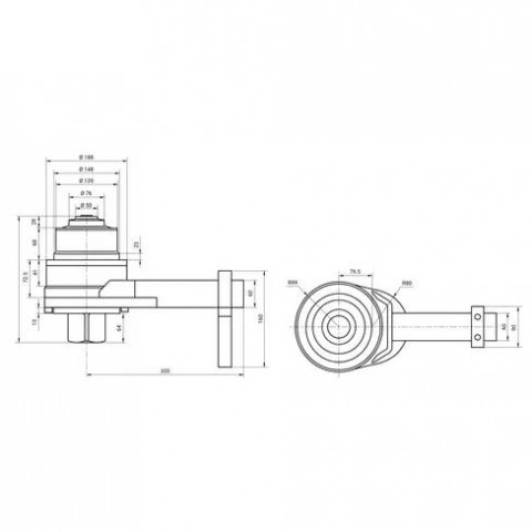 Усилитель крутящего момента ручной с опорой на головку 1:67; 3/4"x2-1/2"; 20000 Нм