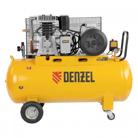 Компрессор воздушный, ременный привод BCI5500-T/200, 5.5 кВт, 200 литров, 850 л/мин Denzel