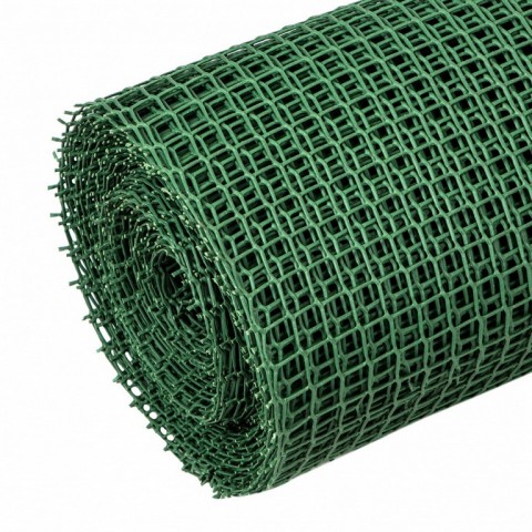 Решетка заборная в рулоне, облегченная, 0.8 х 20 м, ячейка 17 х 14 мм, пластиковая, зеленая, Россия