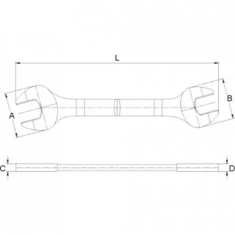 Ключ рожковый 14x17 мм