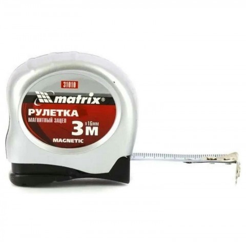 Рулетка магнитный зацеп MATRIX Magnetic 3м*16мм 31010