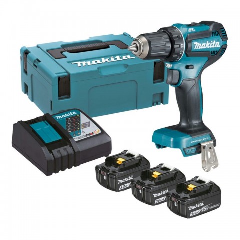 Аккумуляторная дрель-шуруповёрт Makita DDF485RF3J (3 аккумулятора)