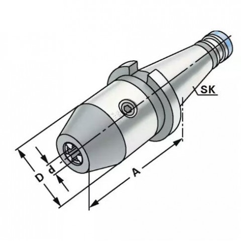Прецизионный сверлильный патрон 2,5-16 мм, A95, SK30, DIN 2080