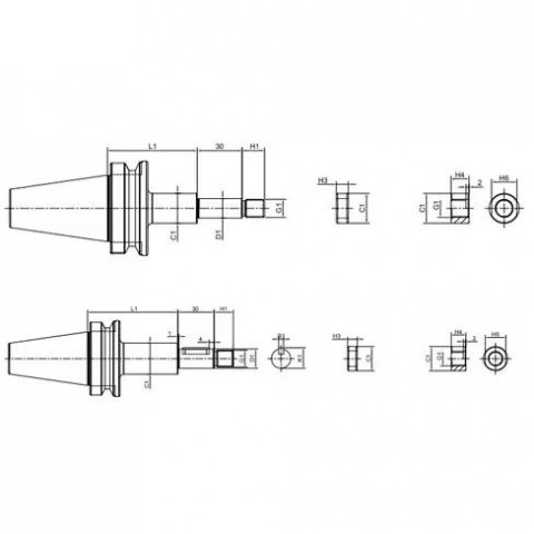 Оправка для дисковой фрезы d50, A180, BT50, JIS B 6339