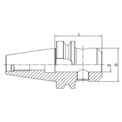 Патрон для зажима инструмента с лыской WELDON d50, A120 AD/B, BT50, JIS B 6339