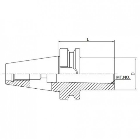 Втулка переходная КМ2 для сверл, BT 50-2-180, DIN 6383