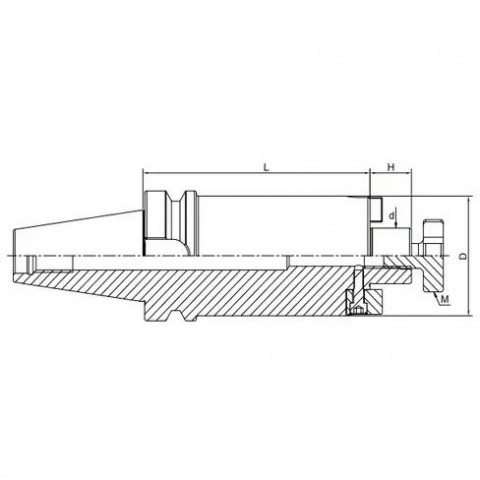 Оправка для насадной фрезы d16, A100 AD/B, BT50, JIS B 6339