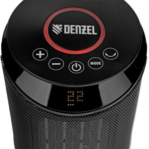 Тепловентилятор керамический DTFC-2000X, 2 кВт, wi-fi, пульт, динамик, вращение, 3 реж. // Denzel